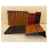 2 Leather Covered Faux Bookshelf Decor