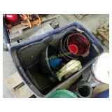 Pallet with coolers, hyd. Fluid and funnels