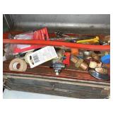 Metal toolbox w plumber pieces