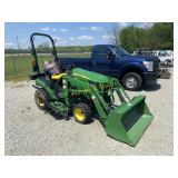 JD 1025 R with JD H120 quick attach loader +