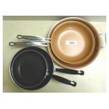 Red Copper & Farberware Cooking Pans