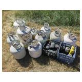 group of propane bottles
