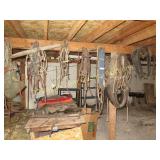 Large group of tack, horse team pieces