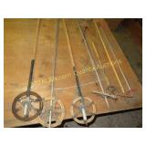 Group of Vintage Ski Poles