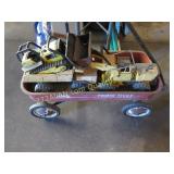 radio flyer and vintage toys in it