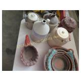 group of vintage pottery items