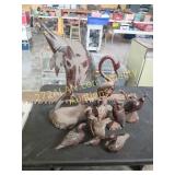 Gorup of Iron Wood Figurines