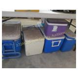 group of coolers