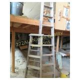 2 wooden ladders