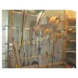 LARGE group of yard tools and tool parts