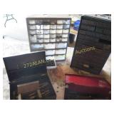 parts bins and tool boxes, plus contents