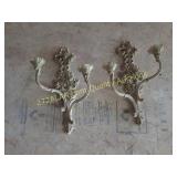 Vintage wall mount candle holders