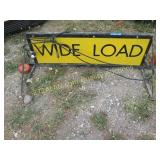 WIDE LOAD sign