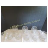 8 R Lalique Cognac Glasses