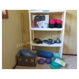 Shelf plus exercise/self care items