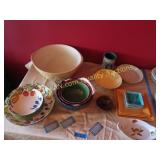 ceramic bowls and plates