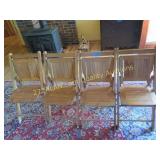 4 folding wood chairs