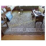 Wool Hand Knotted, Green/Brown Rug, 12x15 feet