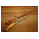 Bone Handle Knife & Sharpener Bone Handle Knife & Sharpener