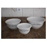 Corelle Stoneware Bowls, Large one has Slight Cra Corelle Stoneware Bowls, Large one has Slight Cra