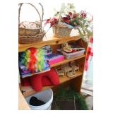 Wooden Shelf with Contents Wooden Shelf with Contents