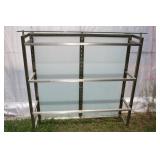 2 Shop Display Shelf with Glass Shelves, on Wheels 2 Shop Display Shelf with Glass Shelves, on Wheels