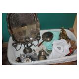 Assorted Plated Items in Basket incl Butler/wisker Assorted Plated Items in Basket incl Butler/wisker