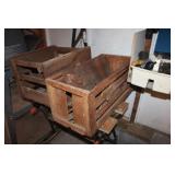 Two Wooden Boxes, One with Cedar Shakes Two Wooden Boxes, One with Cedar Shakes