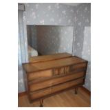 Retro Dresser & Mirror 52x18x60H Retro Dresser & Mirror 52x18x60H