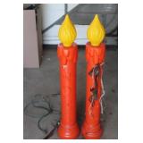 2 Lighted Christmas Candles 2 Lighted Christmas Candles