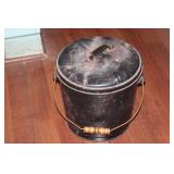 Vintage Metal Garbage Tin Vintage Metal Garbage Tin