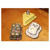 Butter Dish & 2 Cheese Dishes Butter Dish & 2 Cheese Dishes