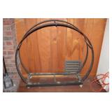 Metal Firewood Holder Cart on Wheels 43WX41H Metal Firewood Holder Cart on Wheels 43WX41H