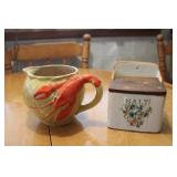 Lobster Jug from Japan & Salt Box Lobster Jug from Japan & Salt Box