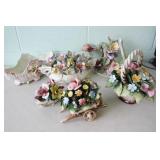 Porcelain Flowers some chips