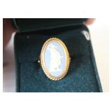 10K Gold Cameo Ring Size 4.5
