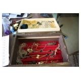 Wooden Box with Fashion Jewellery