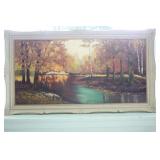 Large Signed Oil Painting 30 x 54