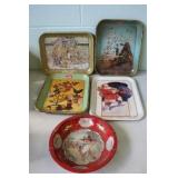 5 Vintage Coca Cola Trays
