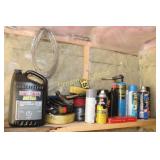 Contents of Shelf incl Blow Torch, Diesel