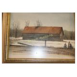 2 Country Scene Framed Prints 12x10.5