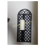 3 Wall Candles, 2 with Batteries