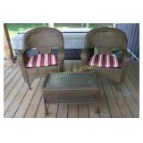 2 Patio Chairs & Small Patio Table
