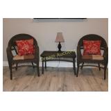 Resin Patio Table & 2 Chairs - Great for Outdoors