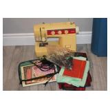 Brother Sewing Machine with Foot Pedal & Fabric