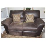 Leather Like Reclining 2 Seat Couch 66L