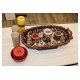 Selection of Candles & Basket