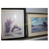 2 Framed Prints 19x22, 19x32.5