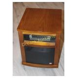 Red Stone Heater on Wheels