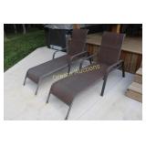 2 Adjustable Back,  Patio Lounge Chairs